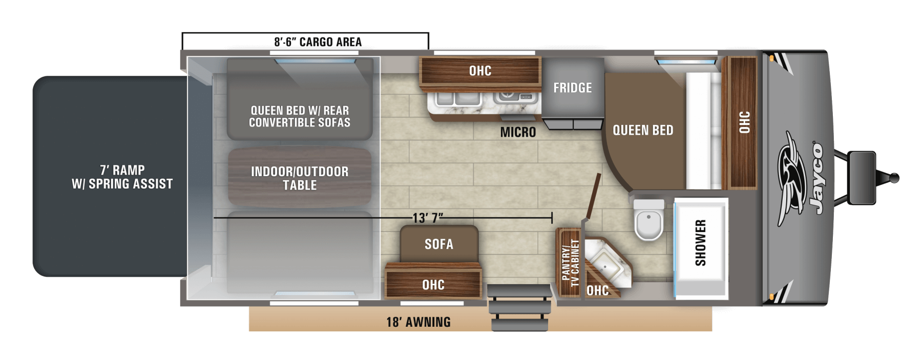 2020 JAYCO OCTANE SL222, , floor-plans-day image number 0